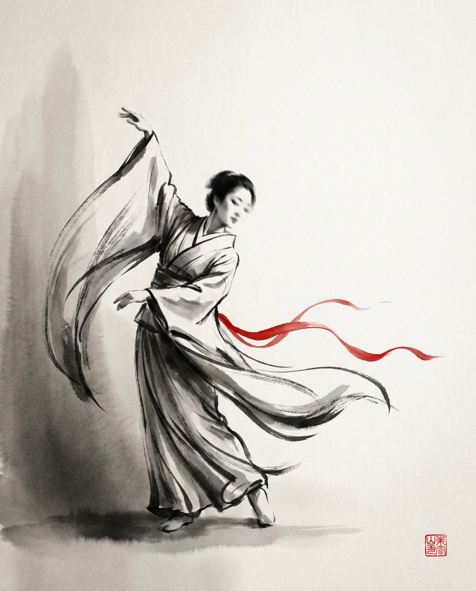 wind in kimono photo