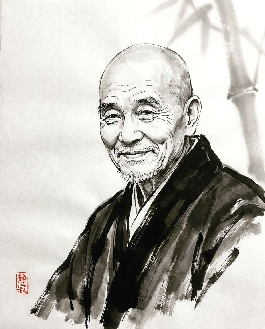 zen monk portrait photo