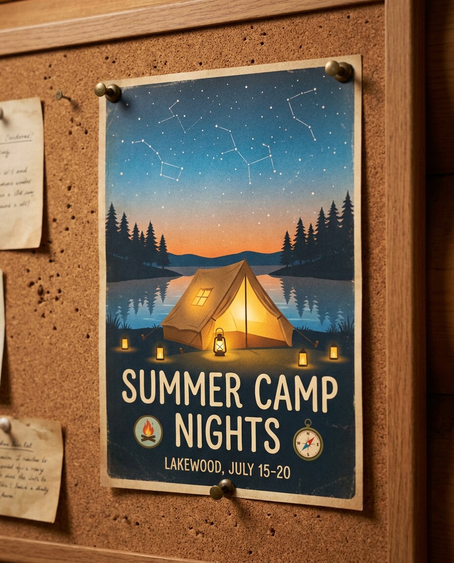 camping under stars photo