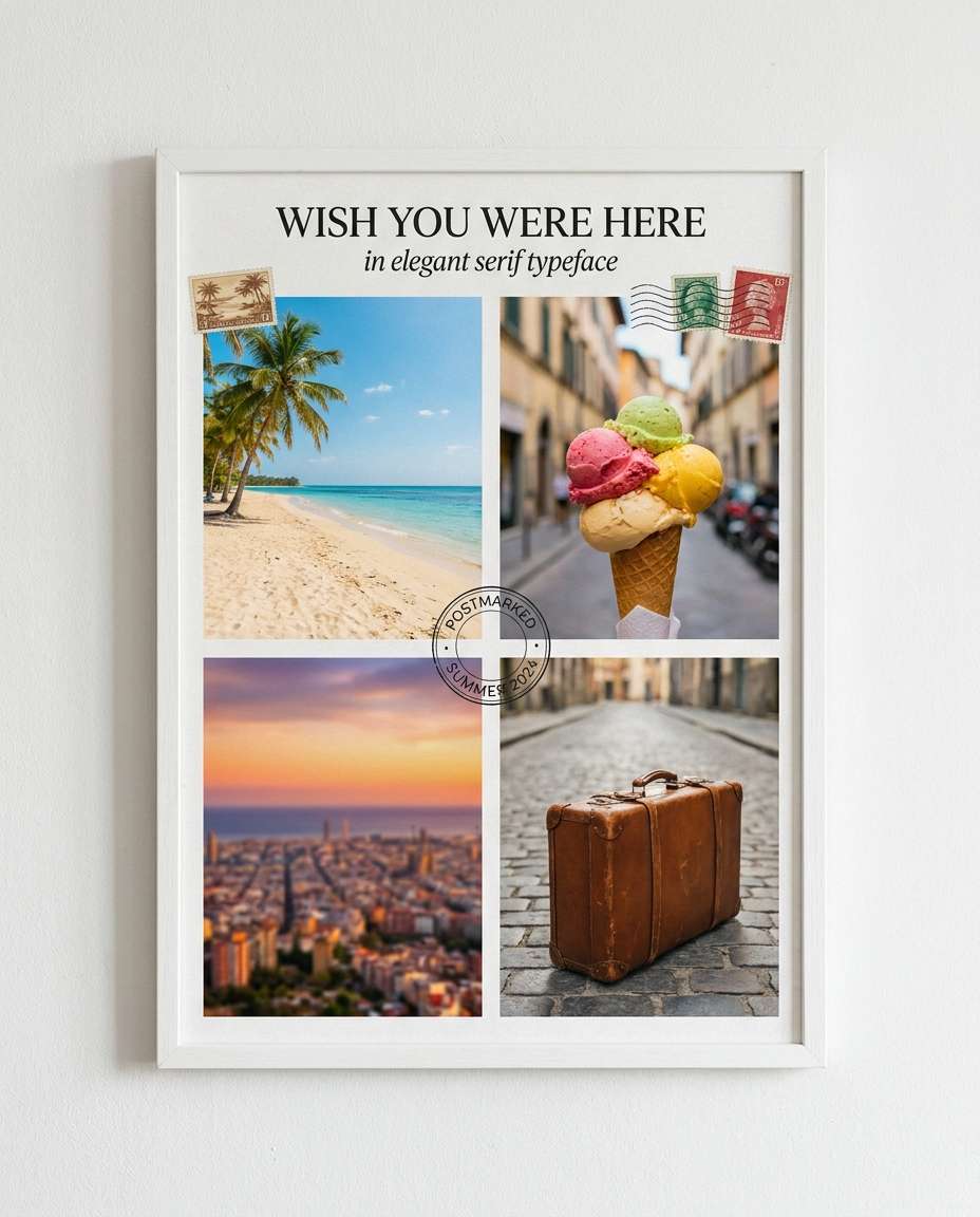 postcard photo grid photo