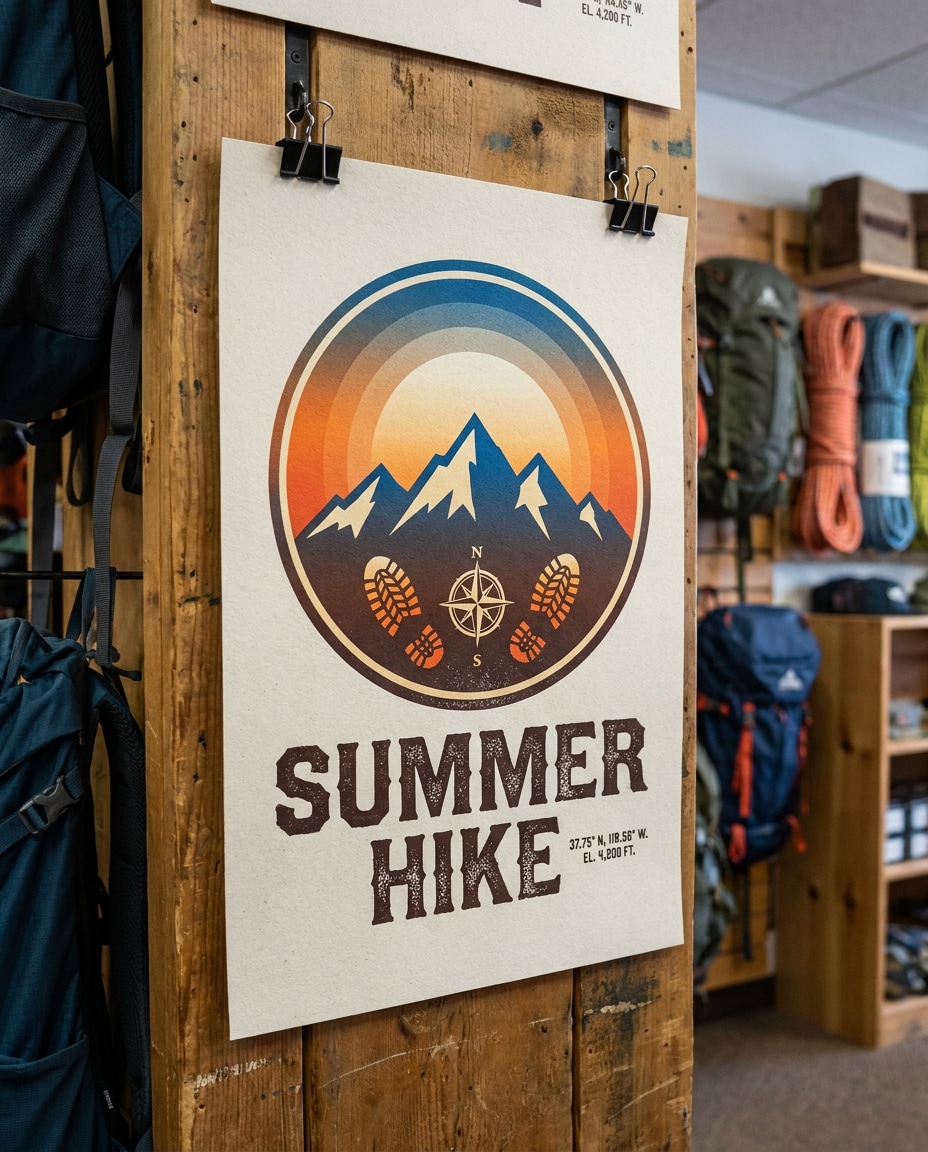 mountain hike badge photo