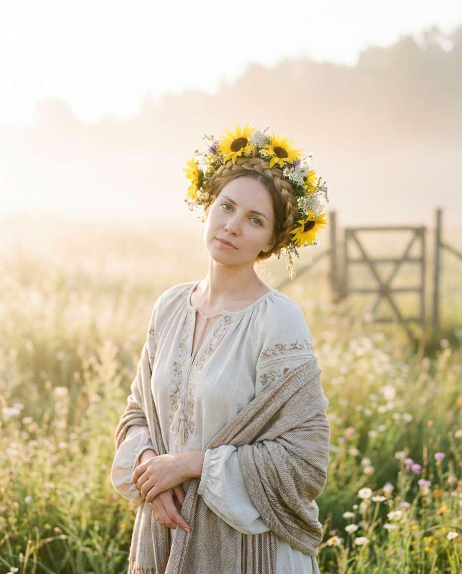 cottagecore flower crown photo