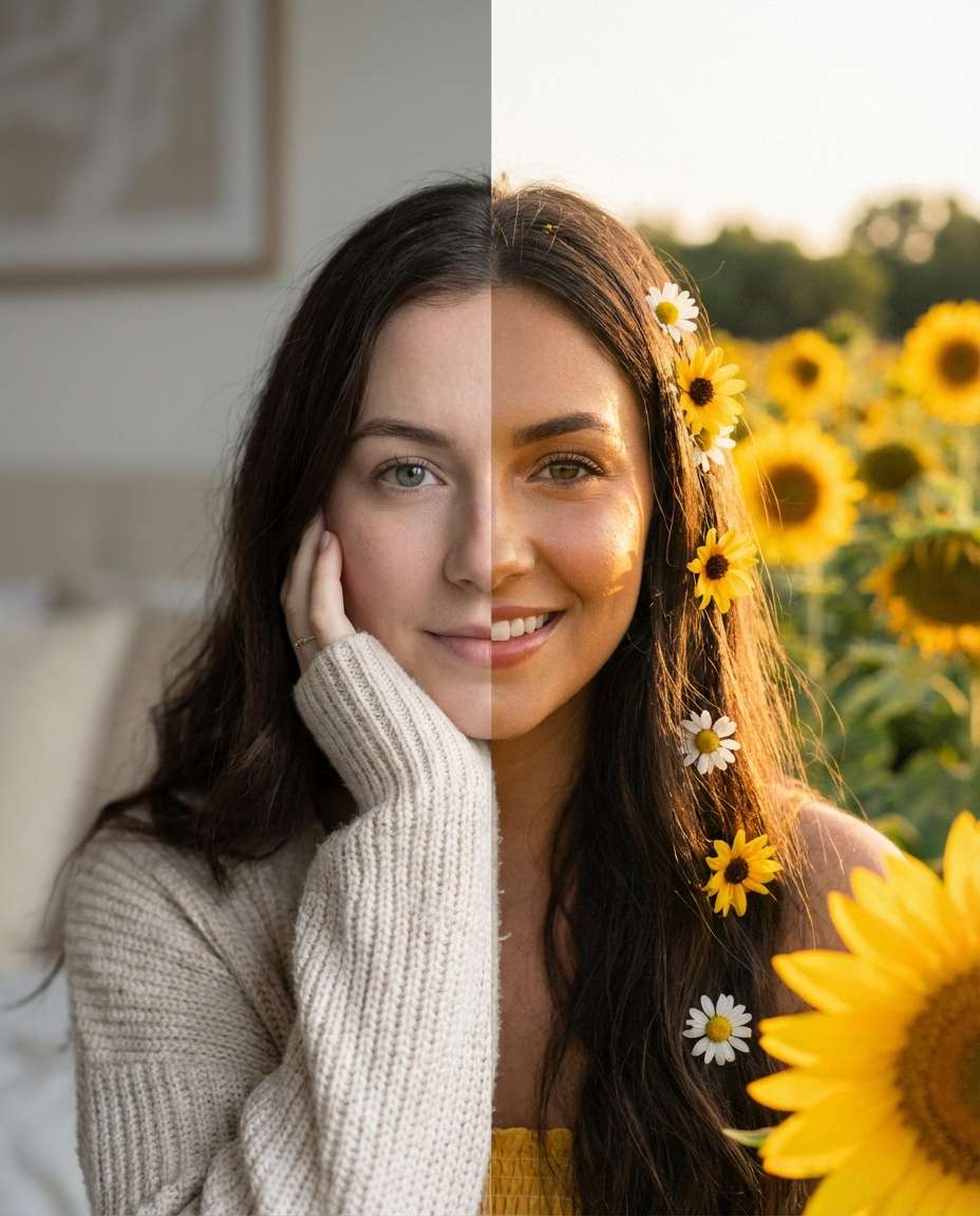 beforeafter glow up photo