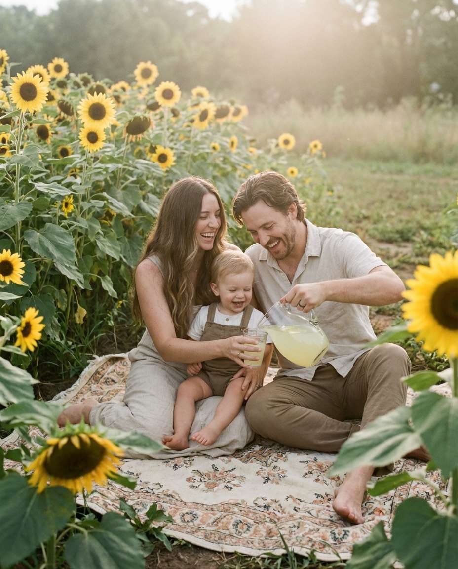 family picnic blooms photo
