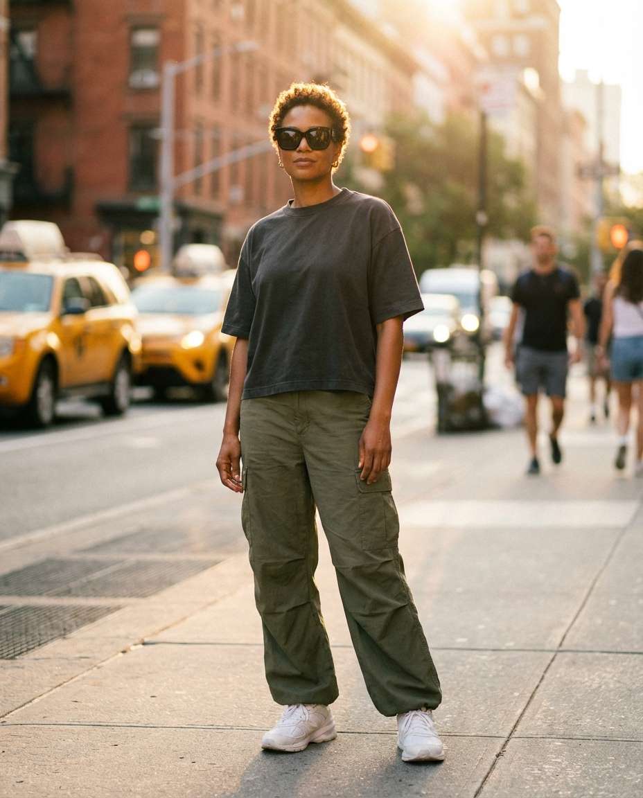 golden hour streetwear photo