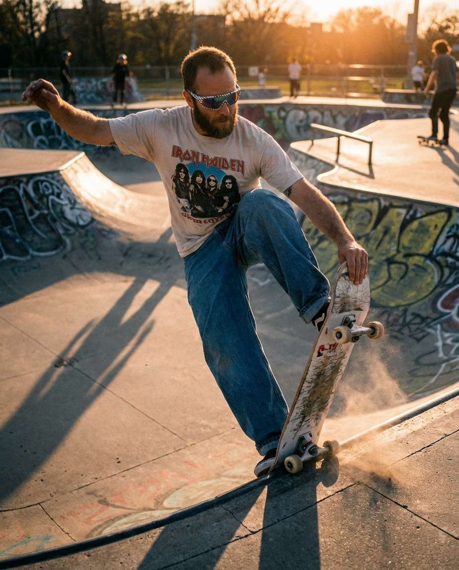 skate park portrait photo