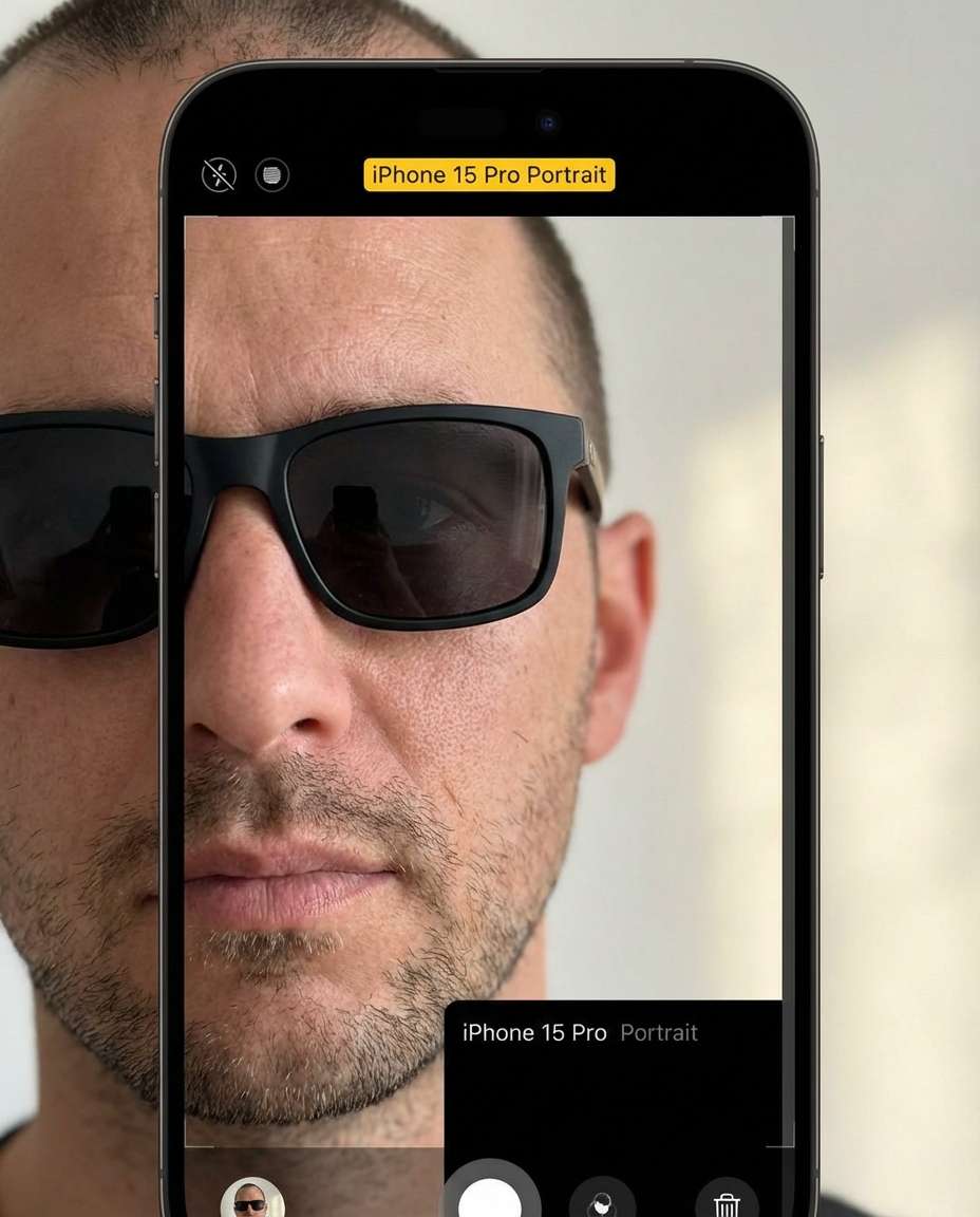 minimal clean selfie photo