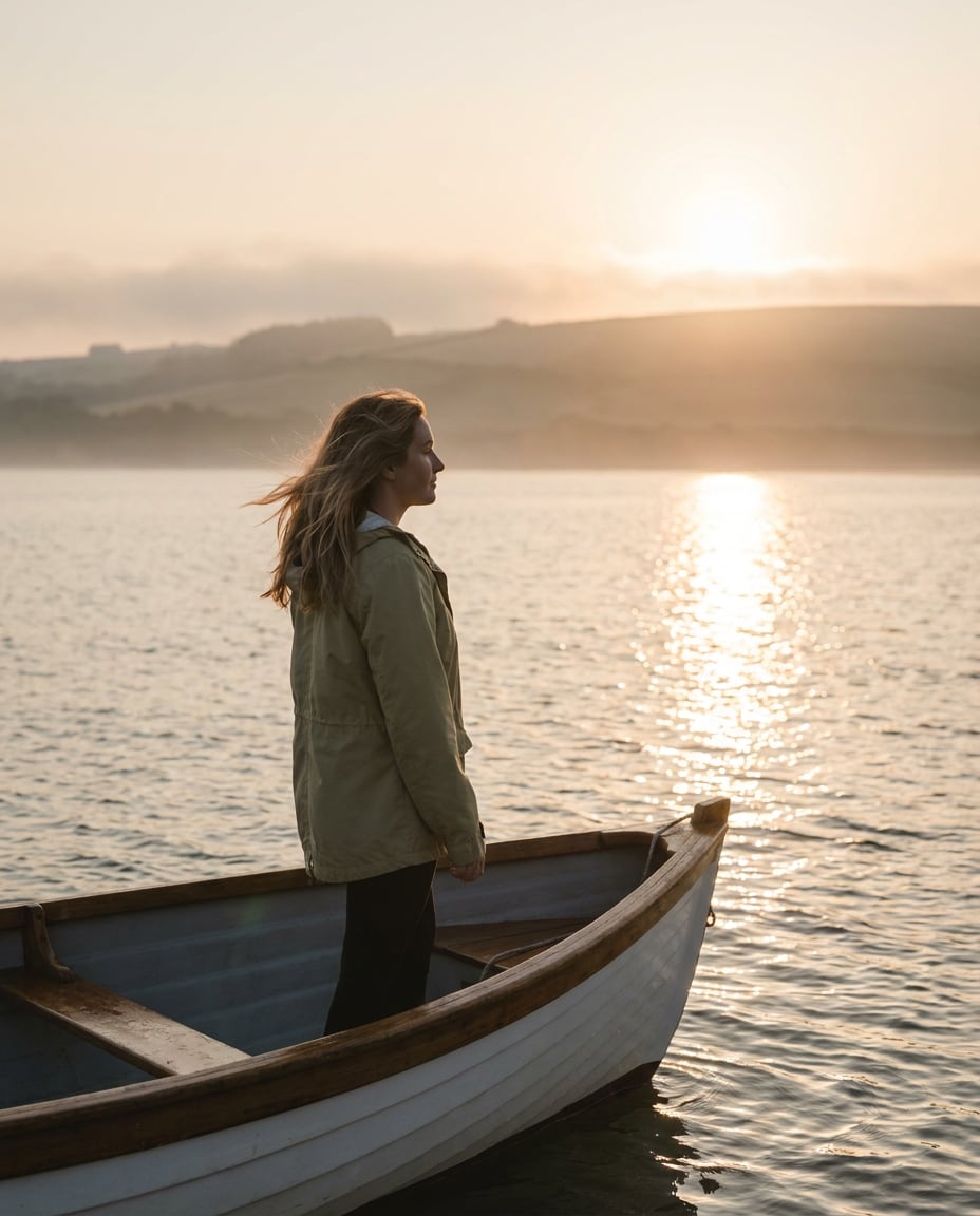 boat bow morning photo
