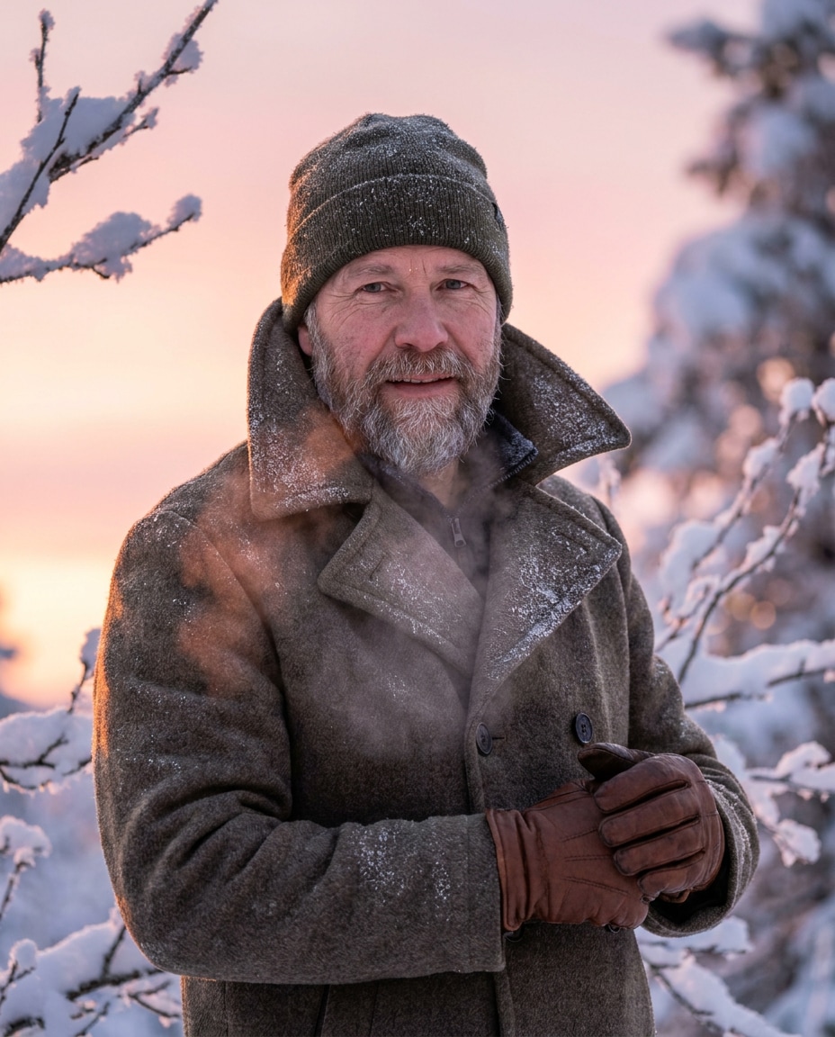 snowy portrait photo