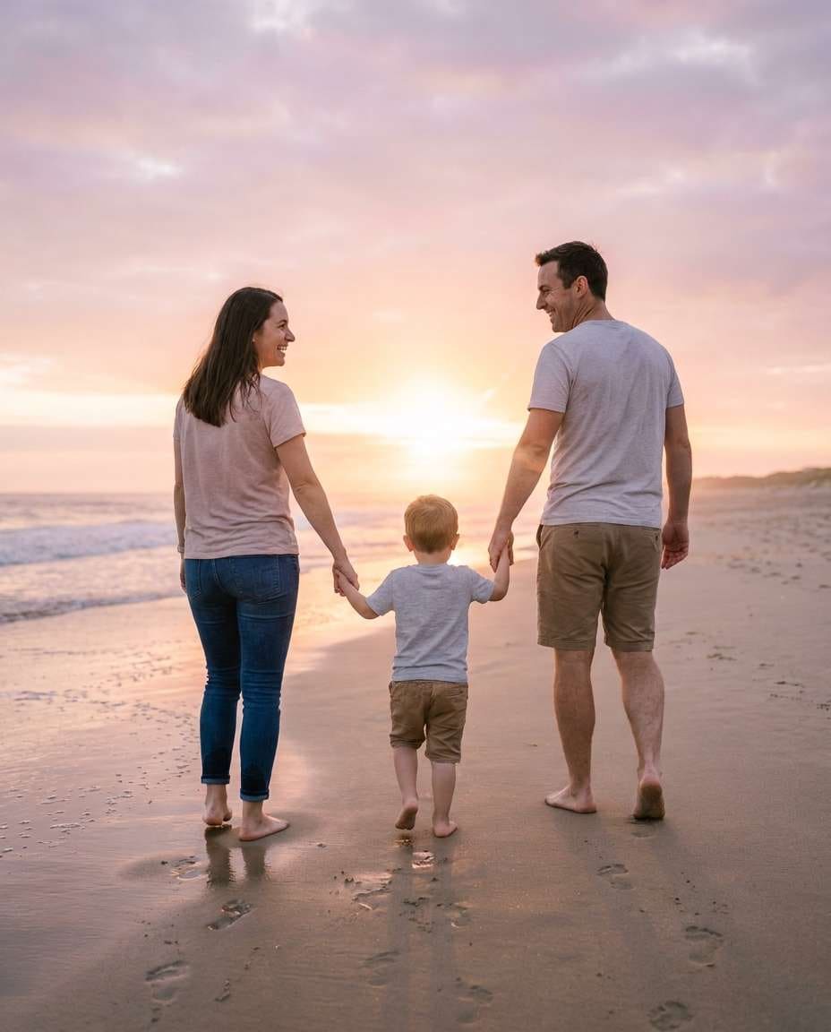 family walk photo