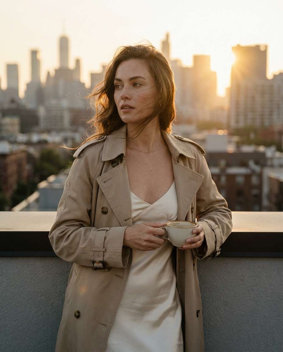 city rooftop glow photo