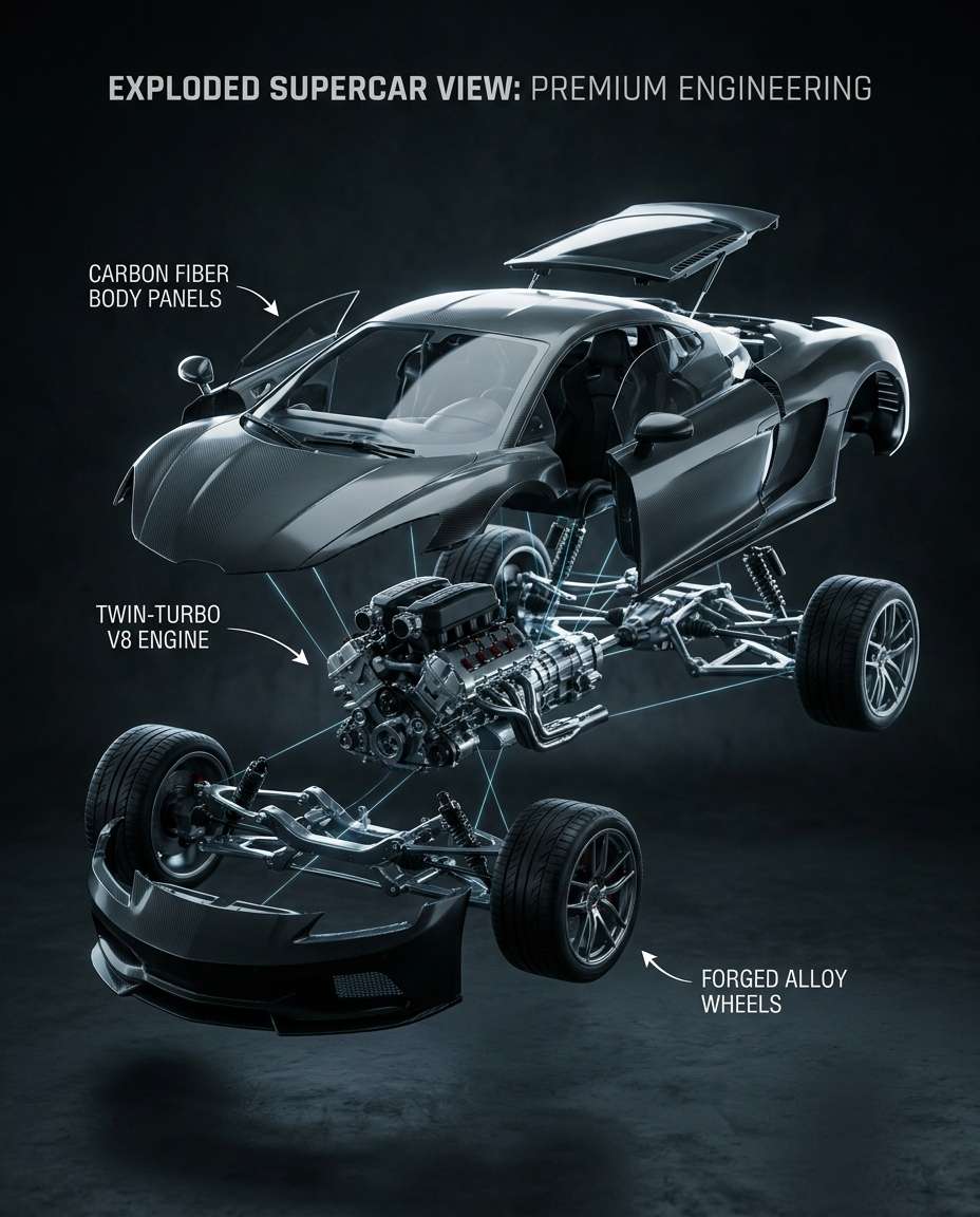 exploded view render photo
