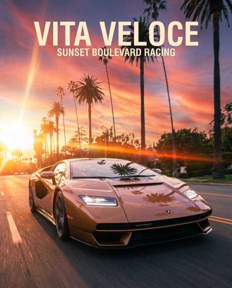 sunset palm drive photo