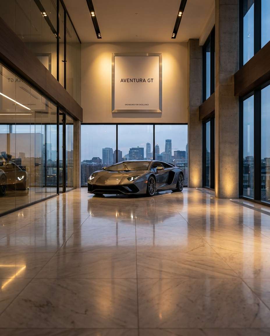 luxury showroom glow photo