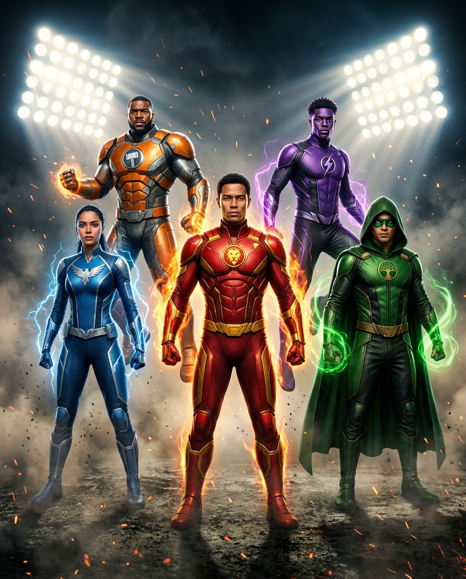 team lineup poster photo