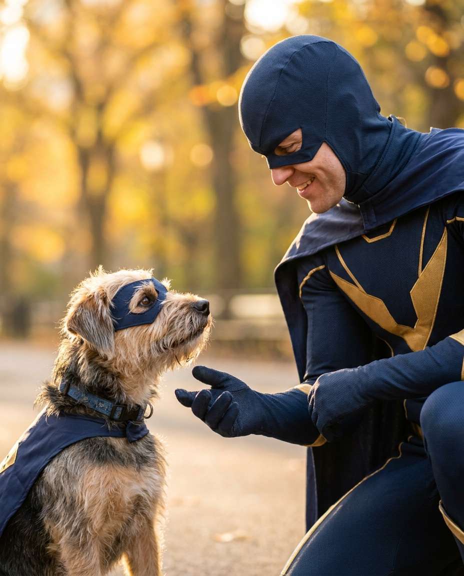 masked pet sidekick photo