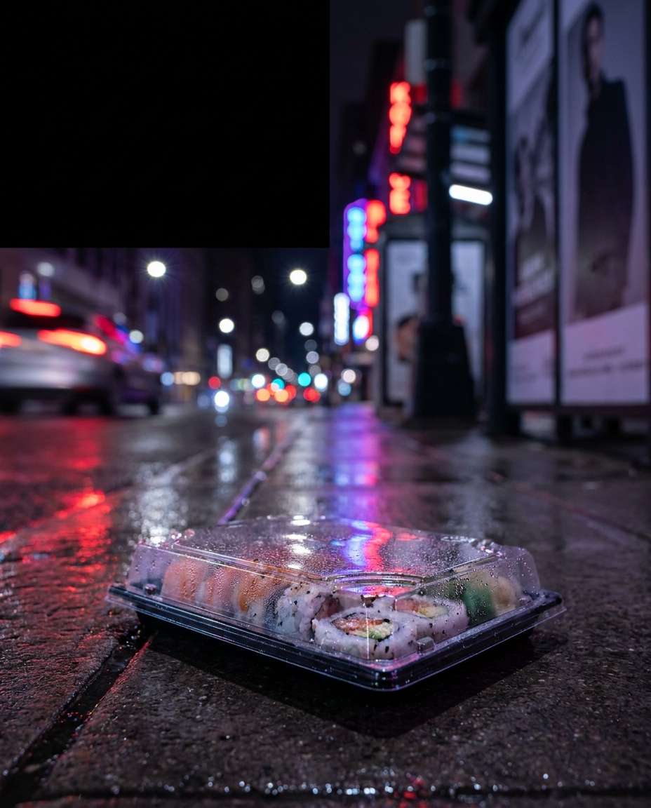 neon night takeout photo