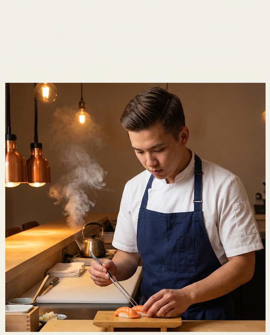 chef portrait plating photo