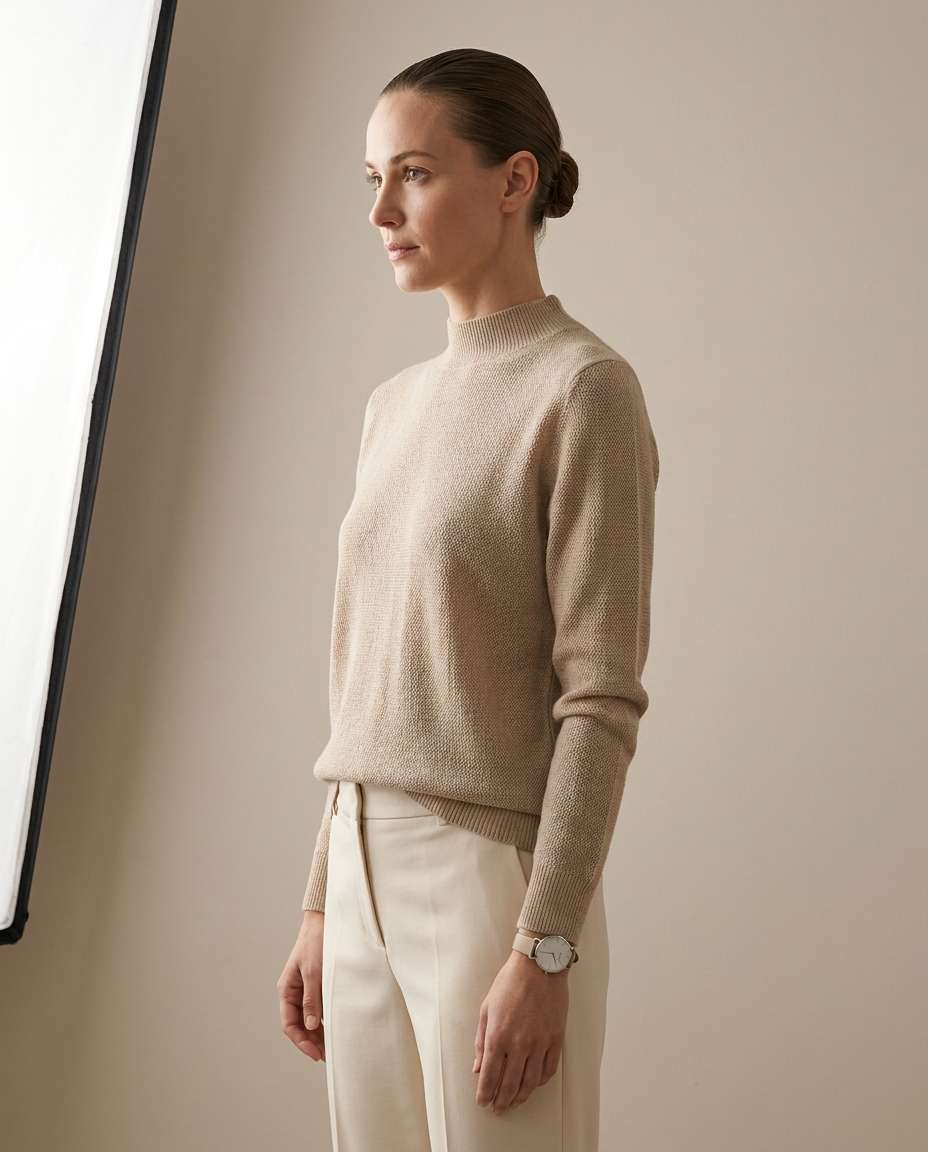 bright red holiday knit photo