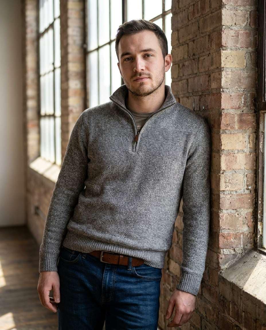 sage green ribbed fit photo