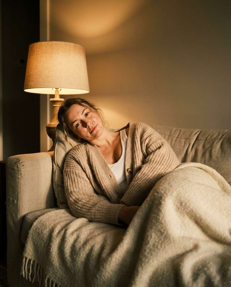 cozy cardigan indoors photo