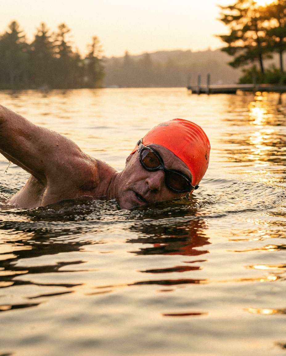 golden hour open water photo