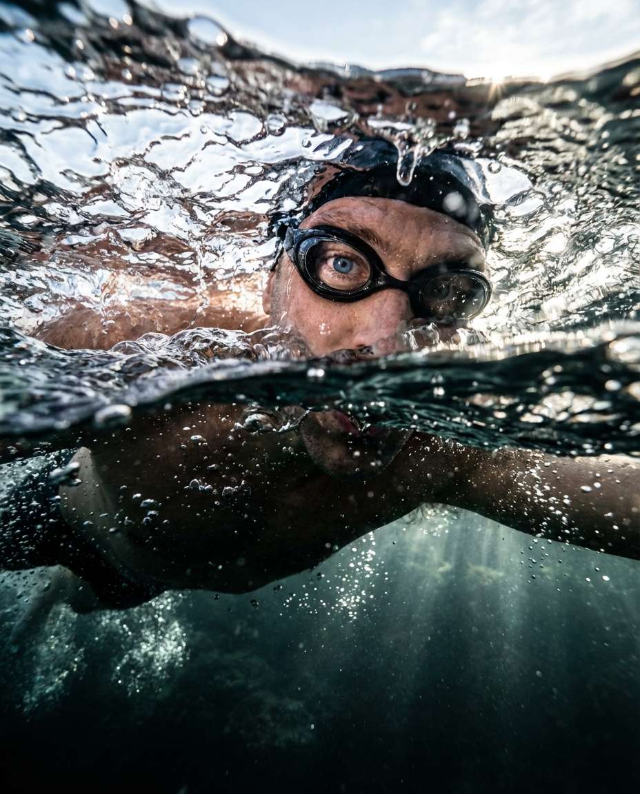 freestyle waterline closeup photo