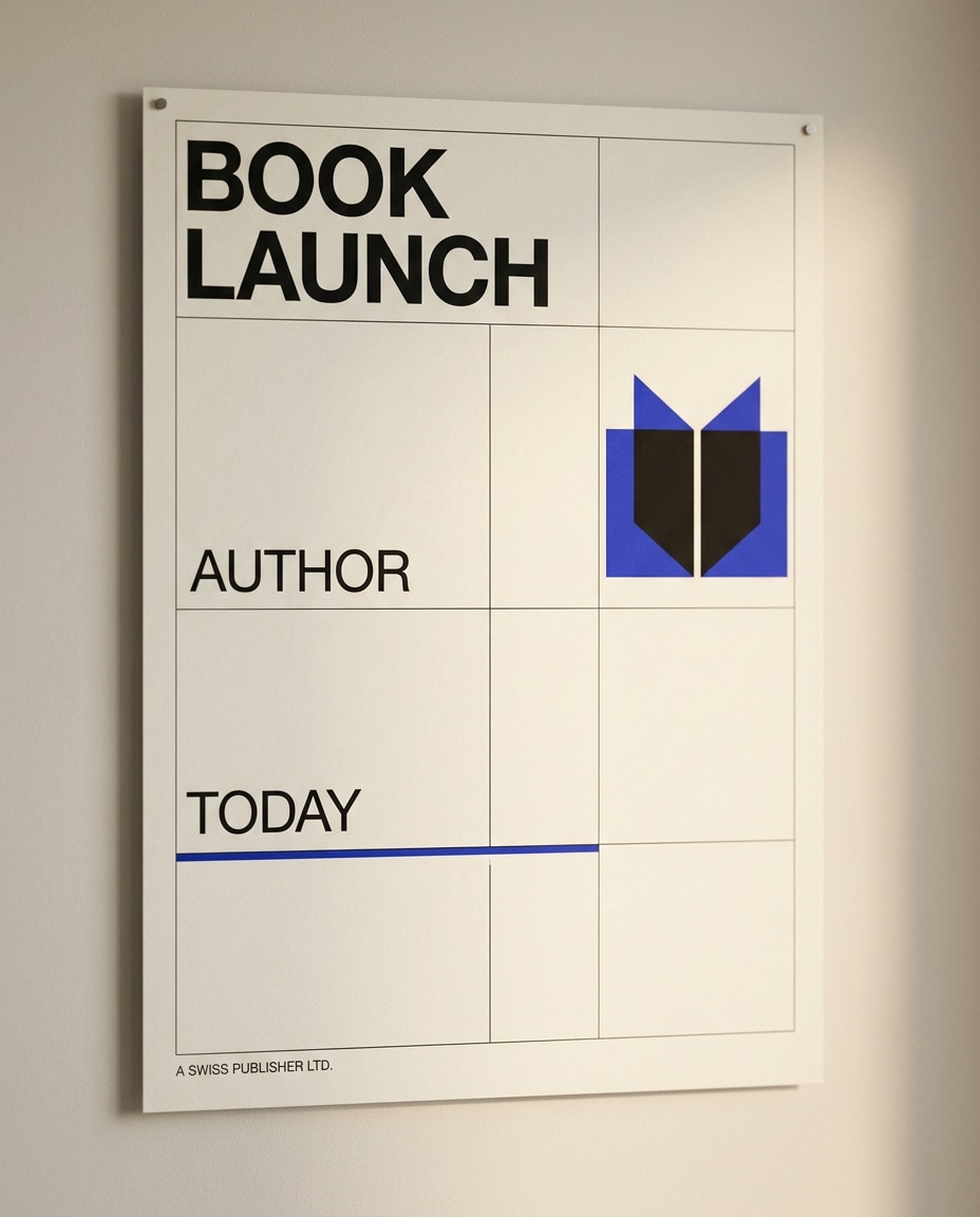 book launch minimal photo