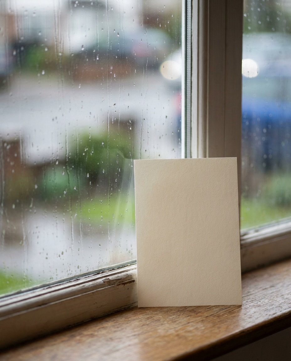 cozy rainy window photo