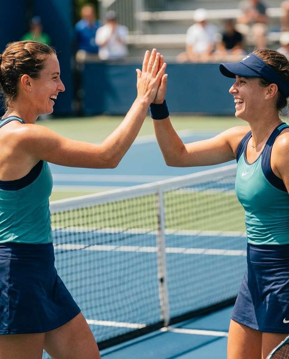 doubles high five photo