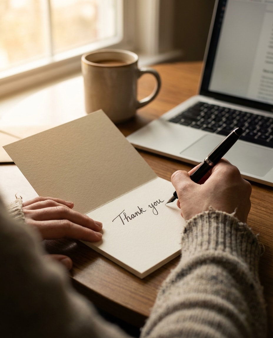 writing at desk photo