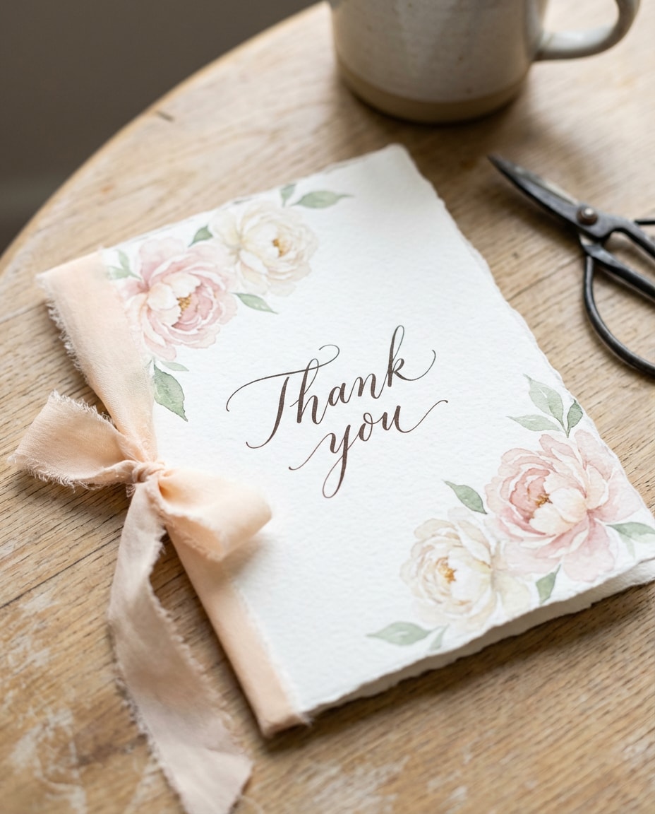 watercolor peony corners photo