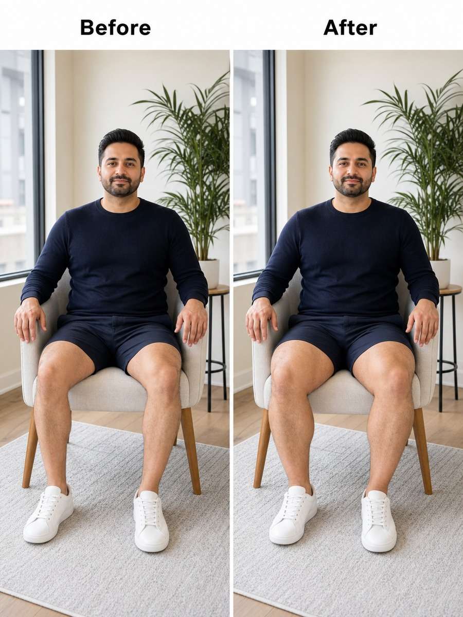 Seated Pose Thigh Refinement photo