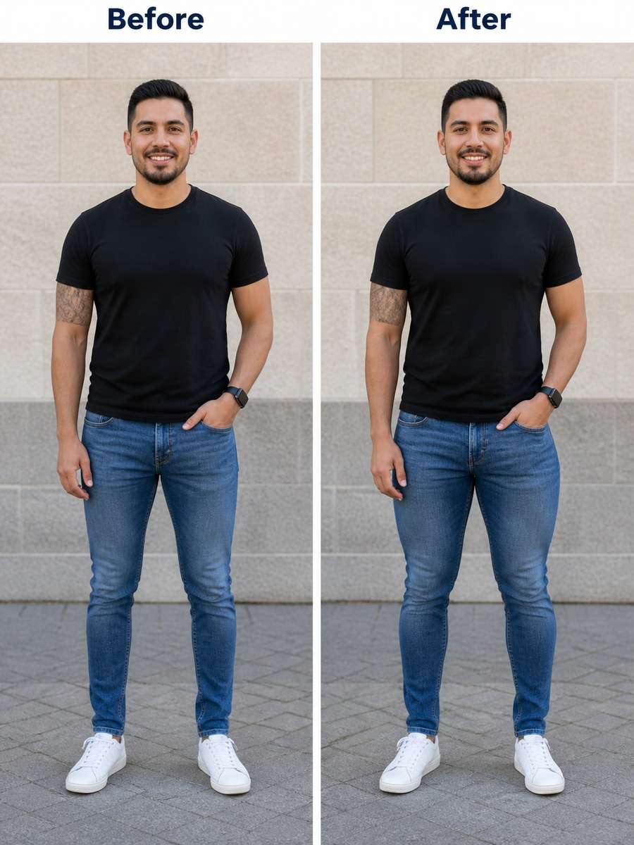 Denim Outfit Thick Thighs Edit photo
