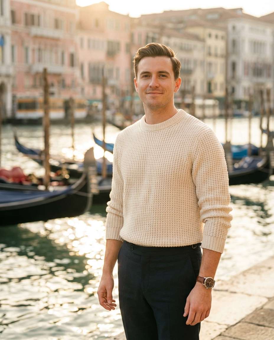 venice canal portrait photo