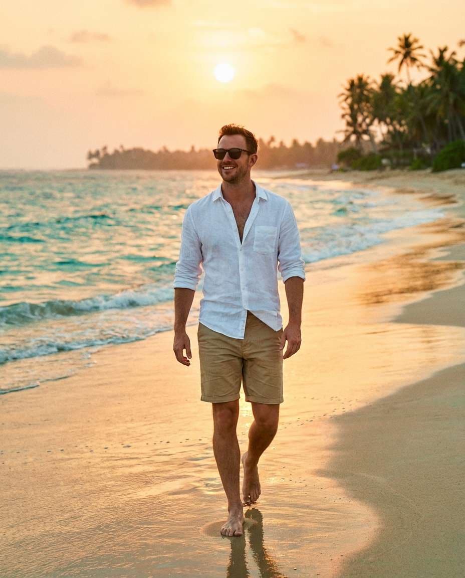 tropical beach stroll photo
