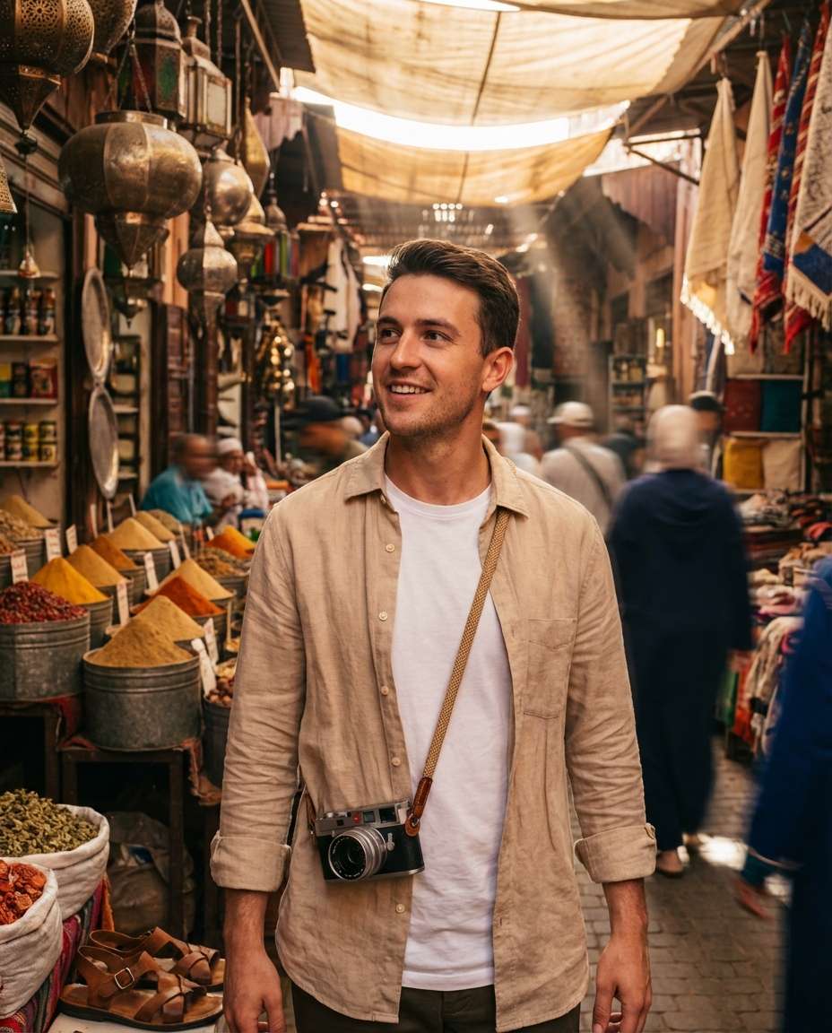 moroccan market colors photo