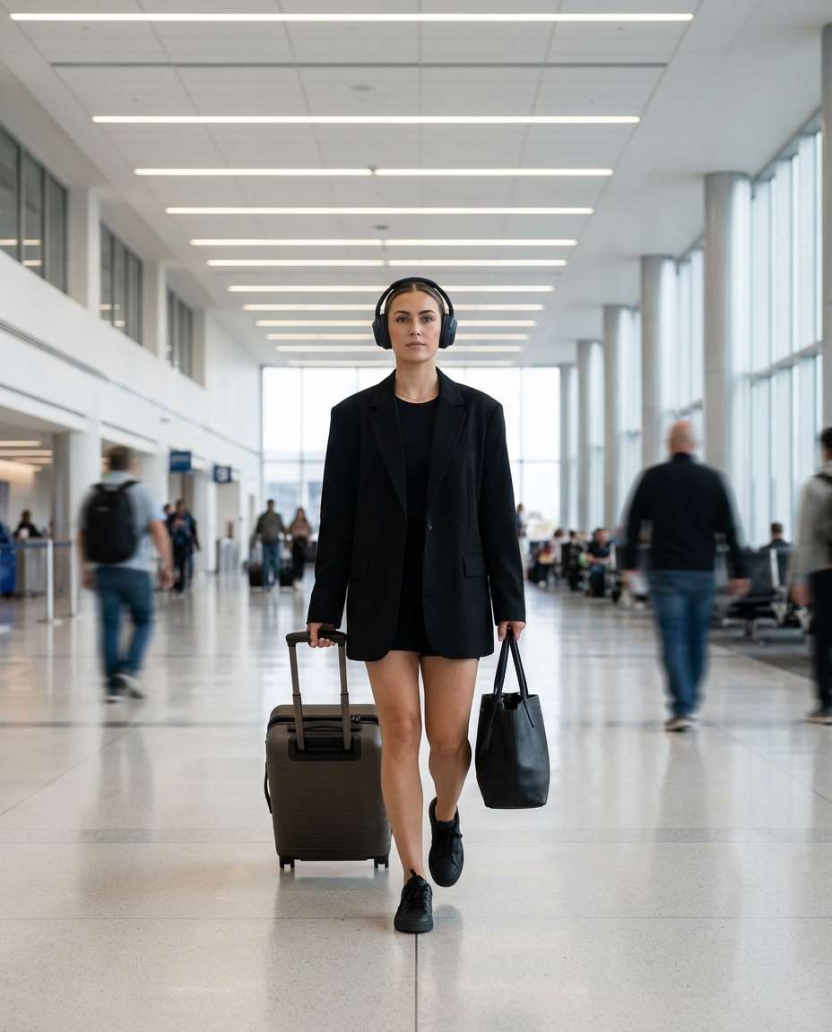 airport candid chic photo