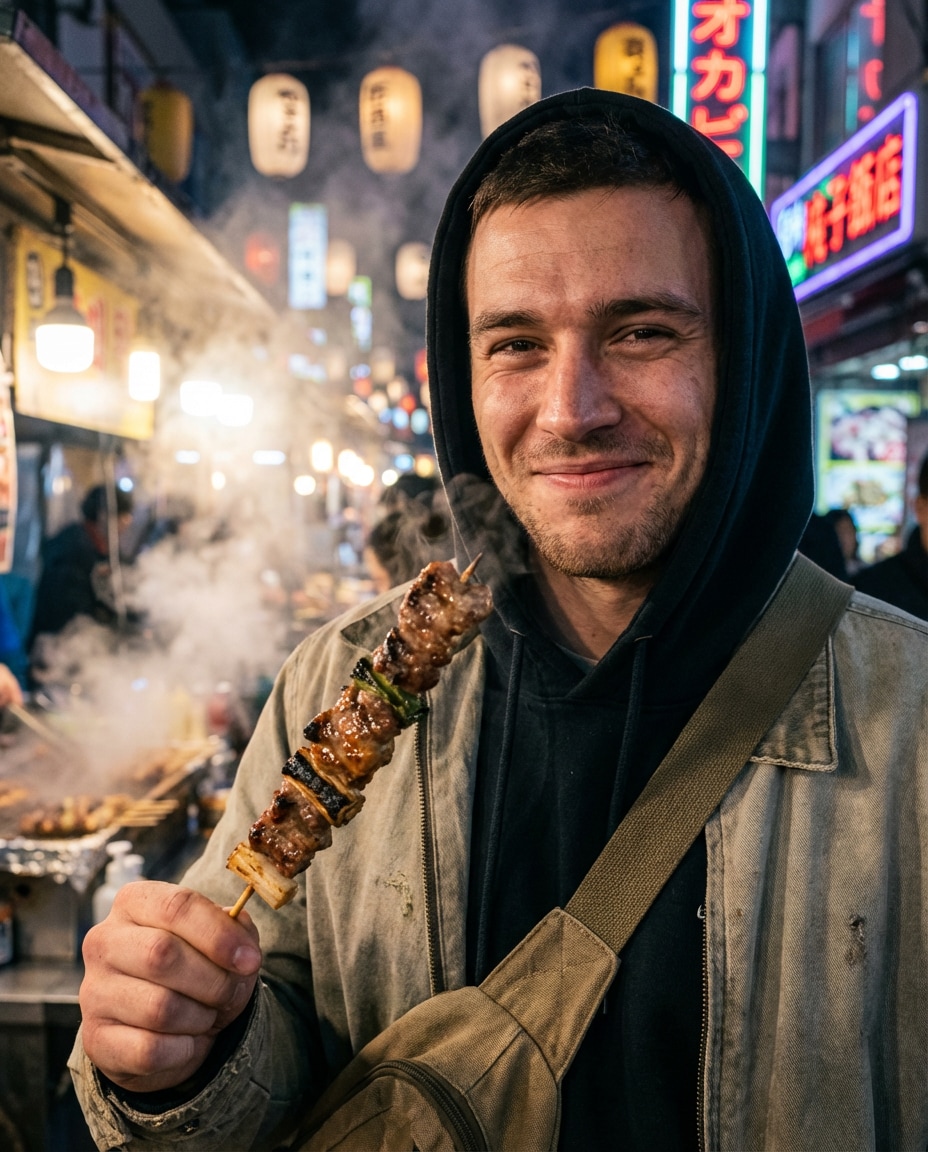 cinematic street food photo