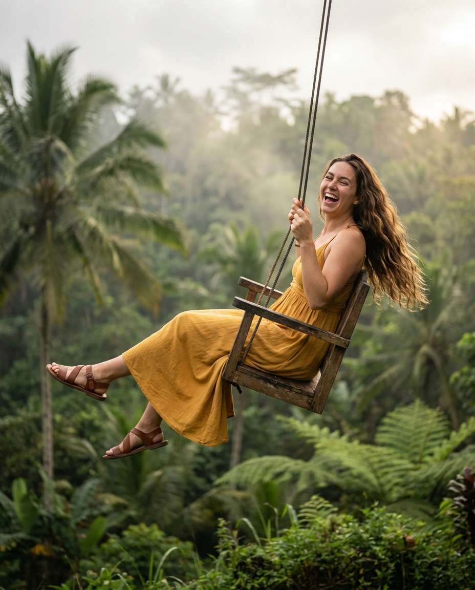 bali jungle swing photo