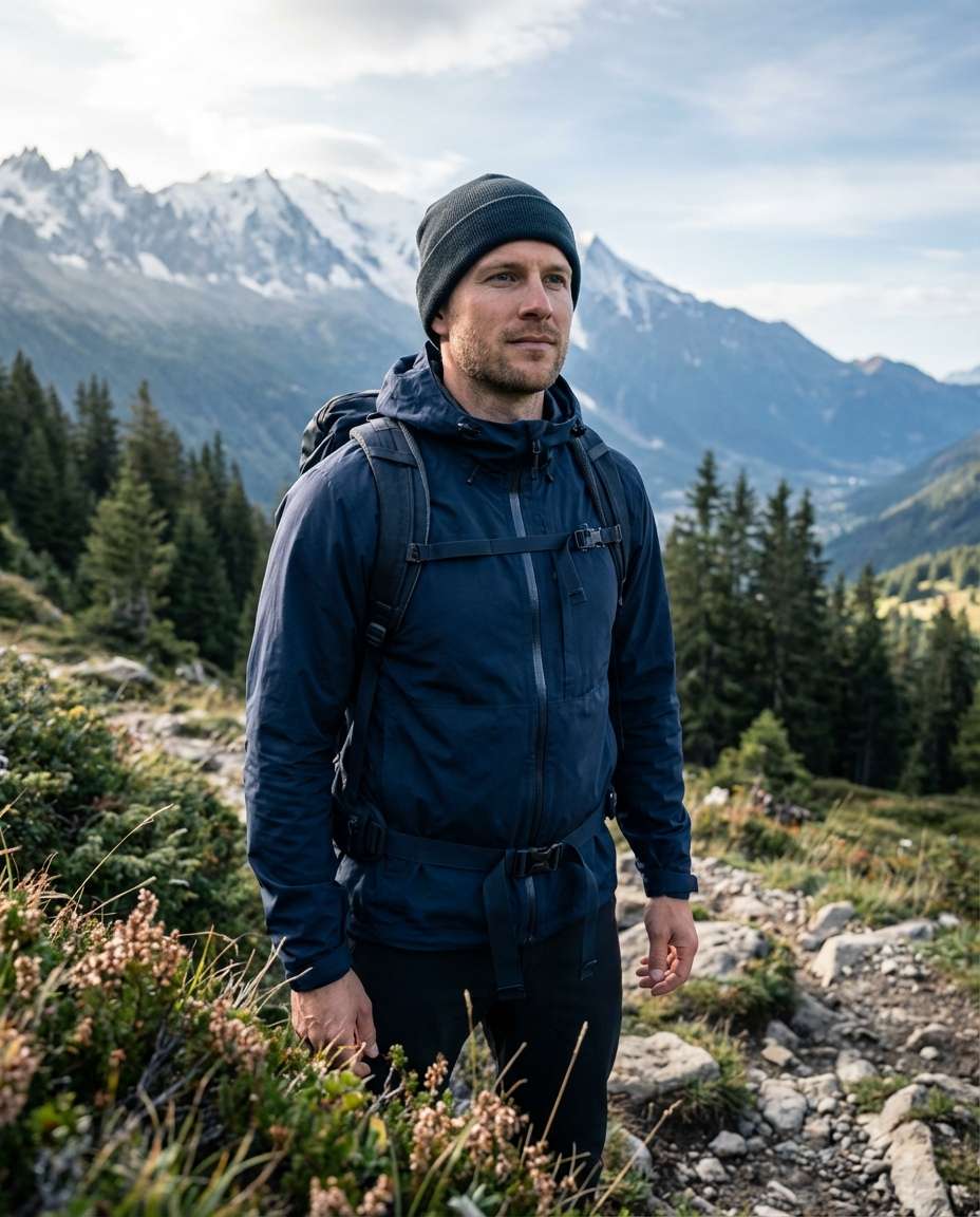 swiss alpine hike photo