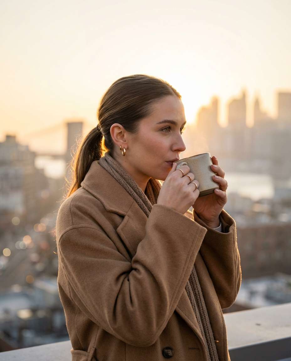 nyc rooftop sunrise photo