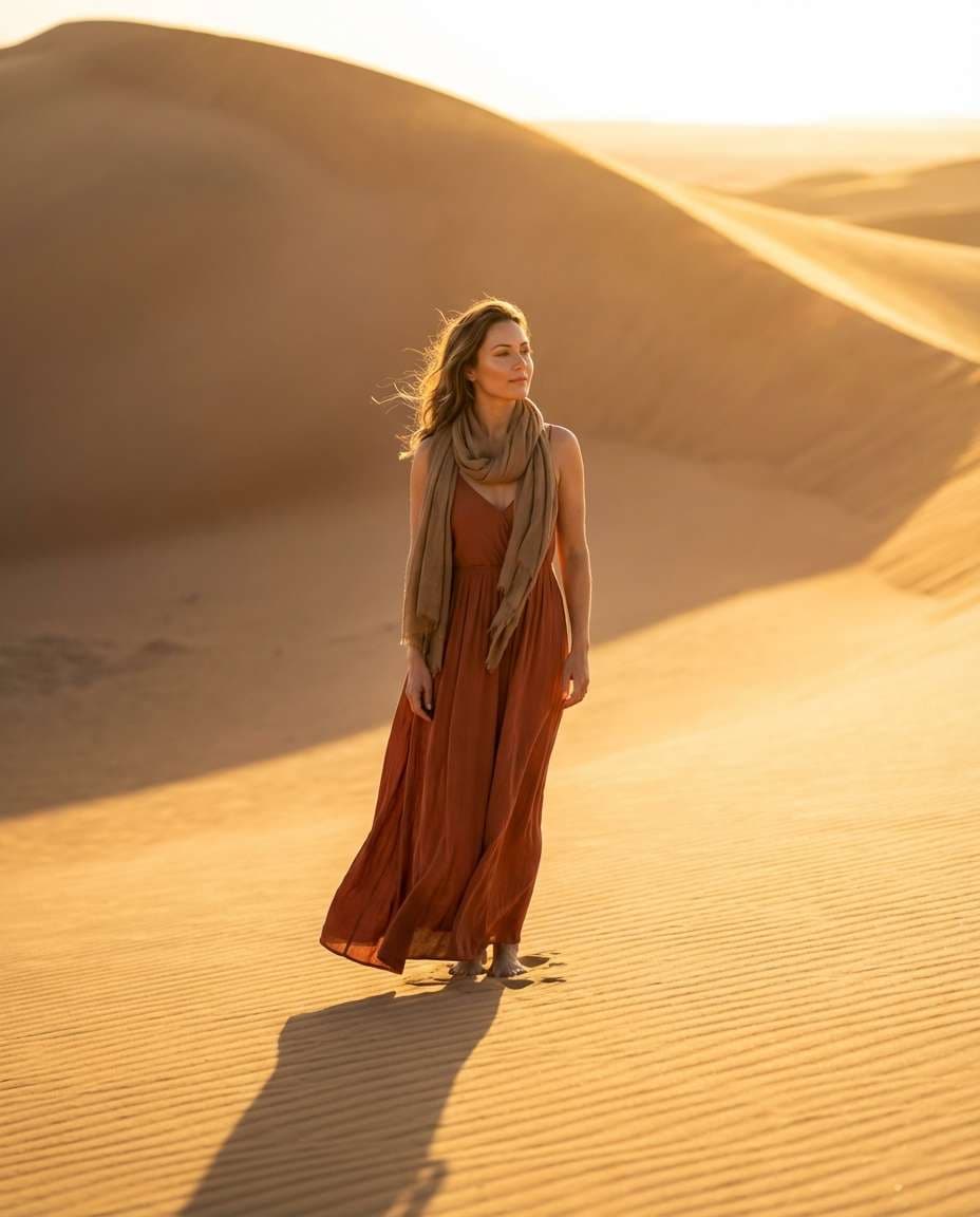 desert dunes sunset photo