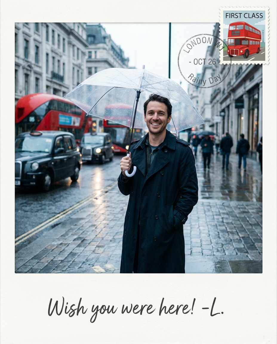 london rainy charm photo