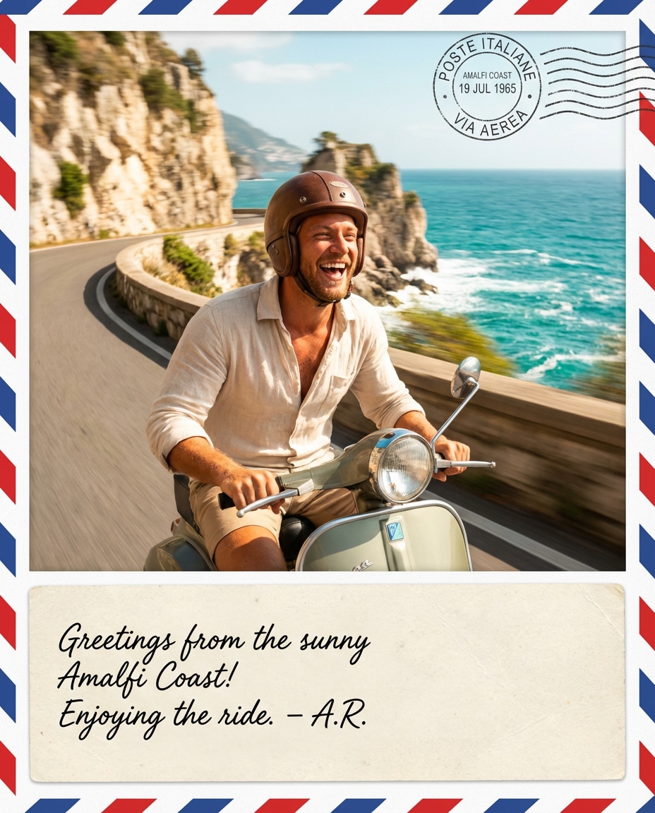 greek island scooter photo