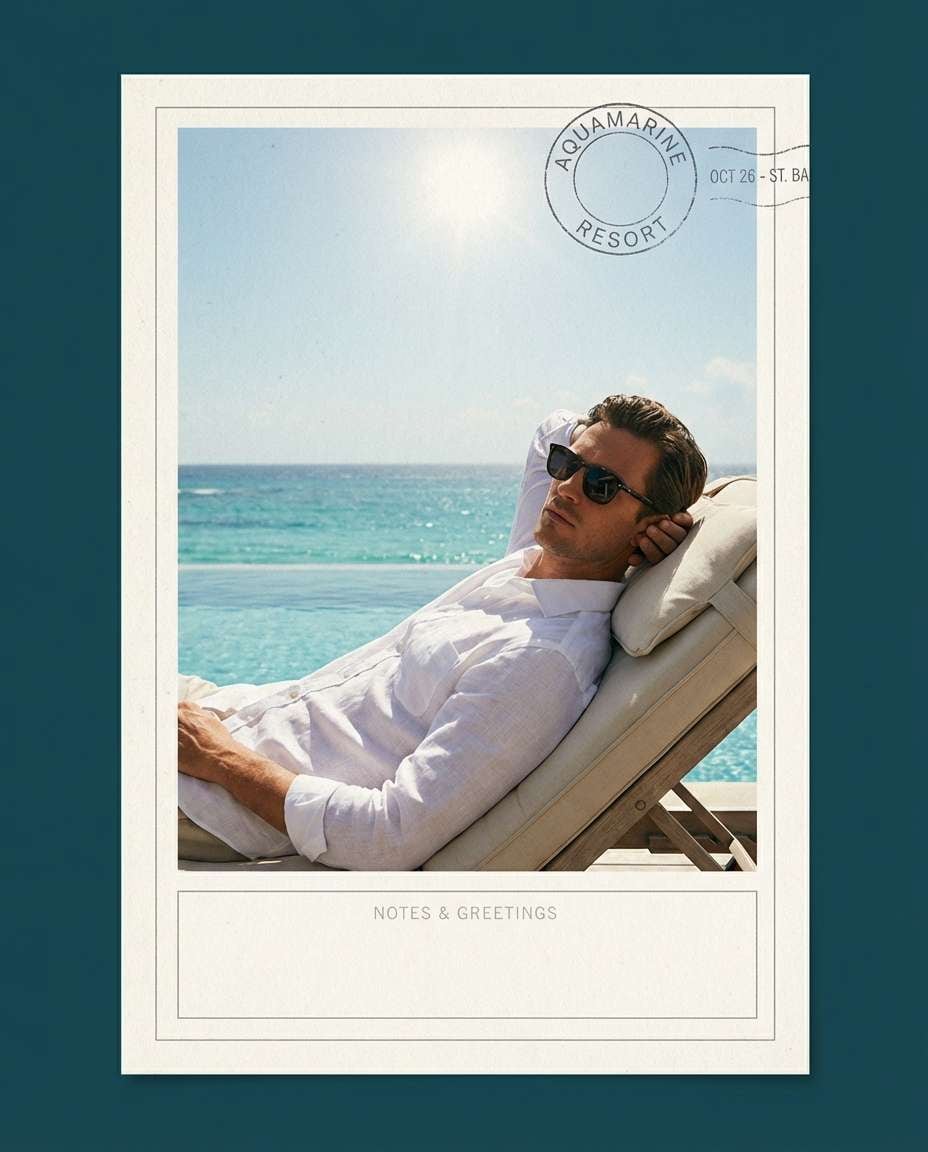 tropical pool card photo