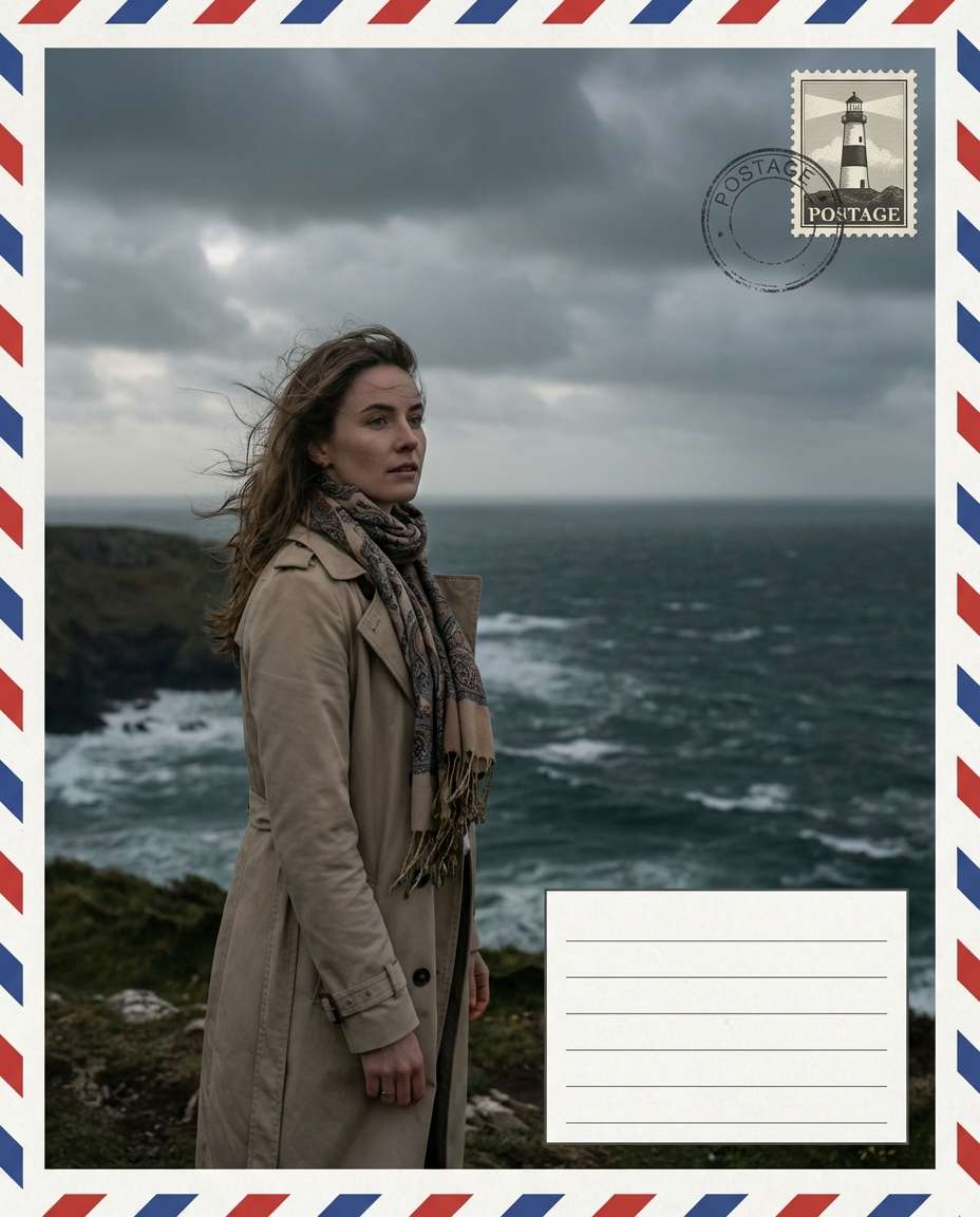 coastal cliff portrait photo