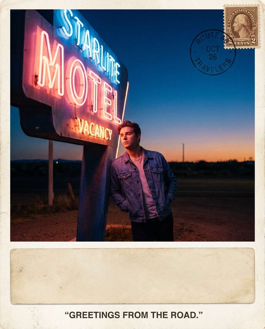 retro motel sign photo