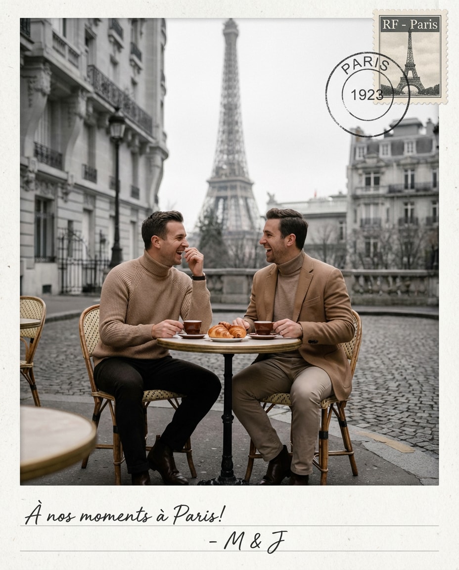 paris cafe morning photo