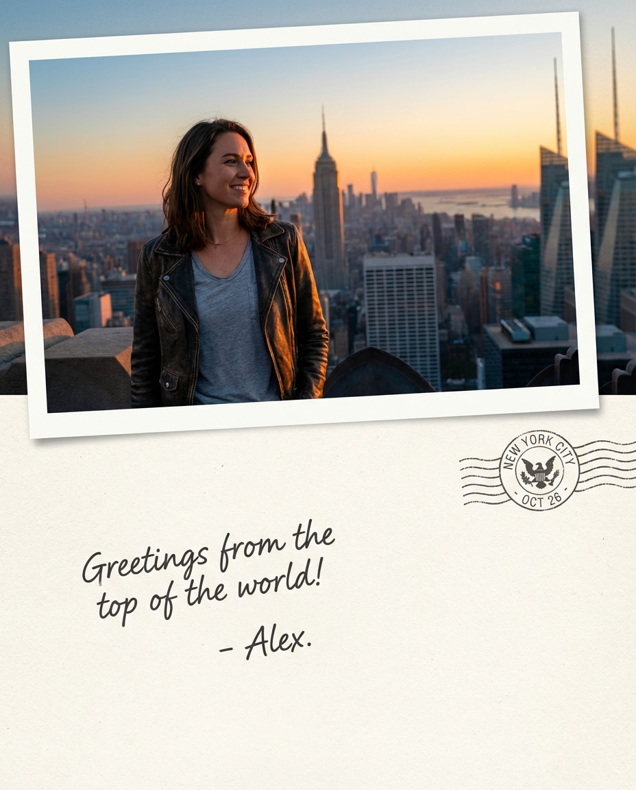 new york skyline card photo